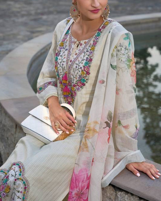 Women Pure Cotton Kurta Pant Dupatta Set-KYAMSTORE