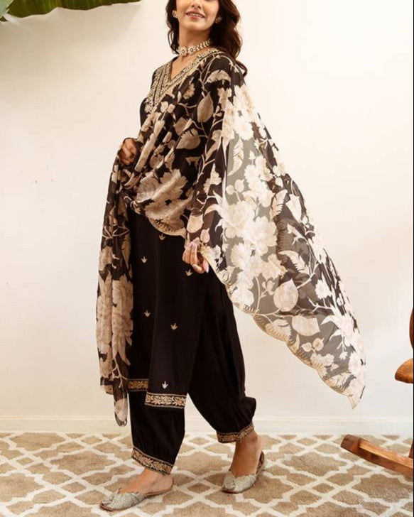 Women Viscose Rayon Kurta Salwar Dupatta Set-KYAMSTORE