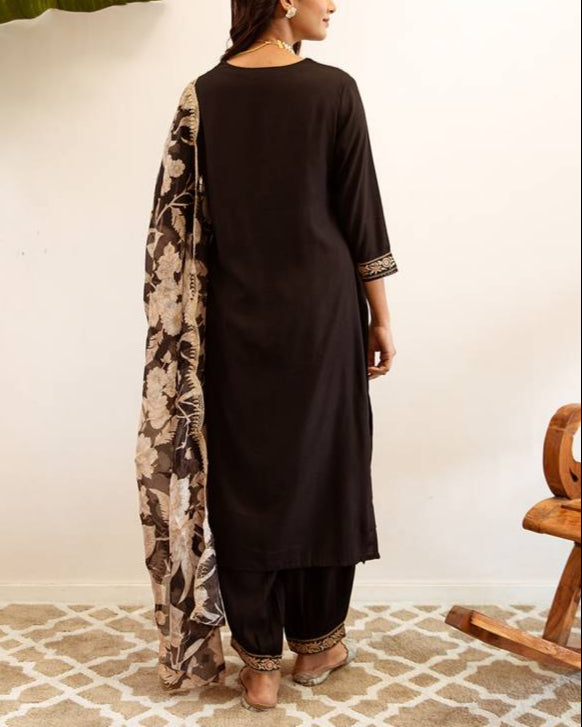 Women Viscose Rayon Kurta Salwar Dupatta Set-KYAMSTORE