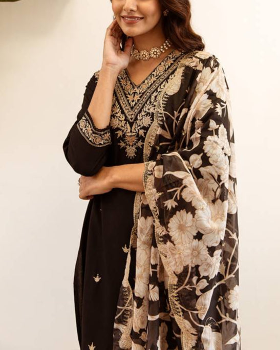 Women Viscose Rayon Kurta Salwar Dupatta Set-KYAMSTORE