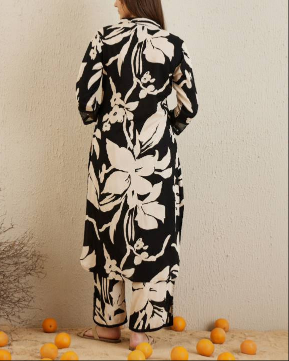 Women Viscose Rayon Kurta Pant Set-KYAMSTORE