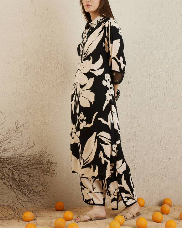 Women Viscose Rayon Kurta Pant Set-KYAMSTORE