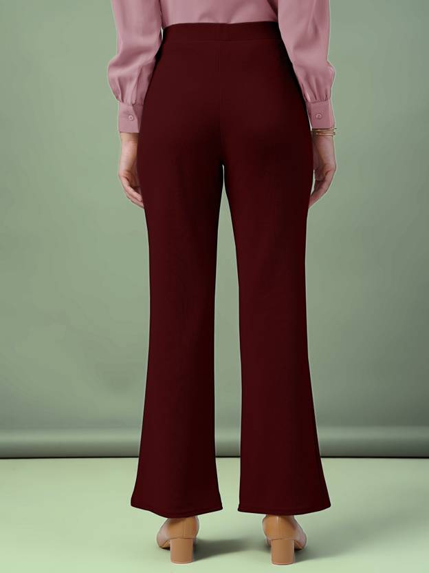 Women Regular Fit Black Lycra Blend Trousers | Delivery: 10 to 12 business days | Limited stocks available