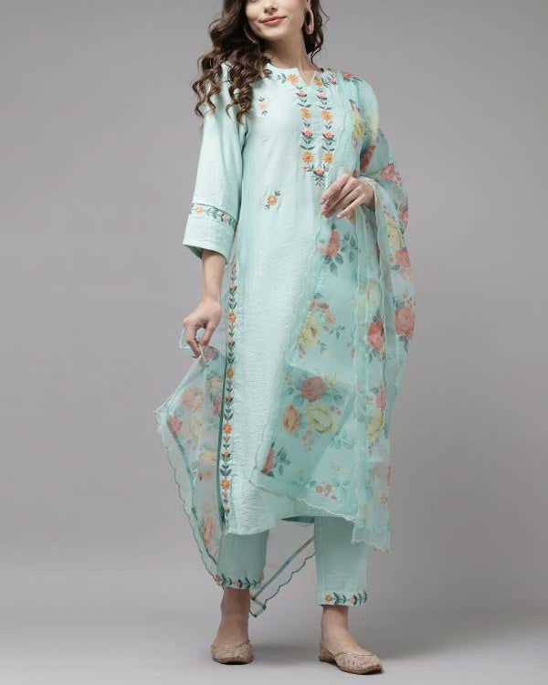 Women Viscose Rayon Kurta Pant Set-KYAMSTORE