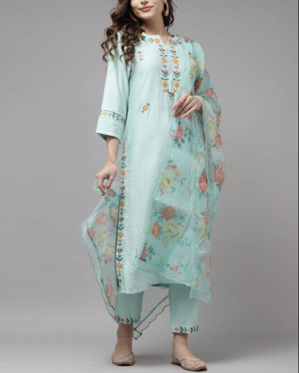 Women Viscose Rayon Kurta Pant Set-KYAMSTORE