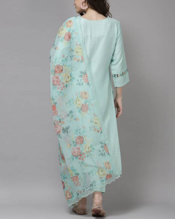 Women Viscose Rayon Kurta Pant Set-KYAMSTORE