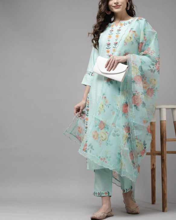 Women Viscose Rayon Kurta Pant Set-KYAMSTORE
