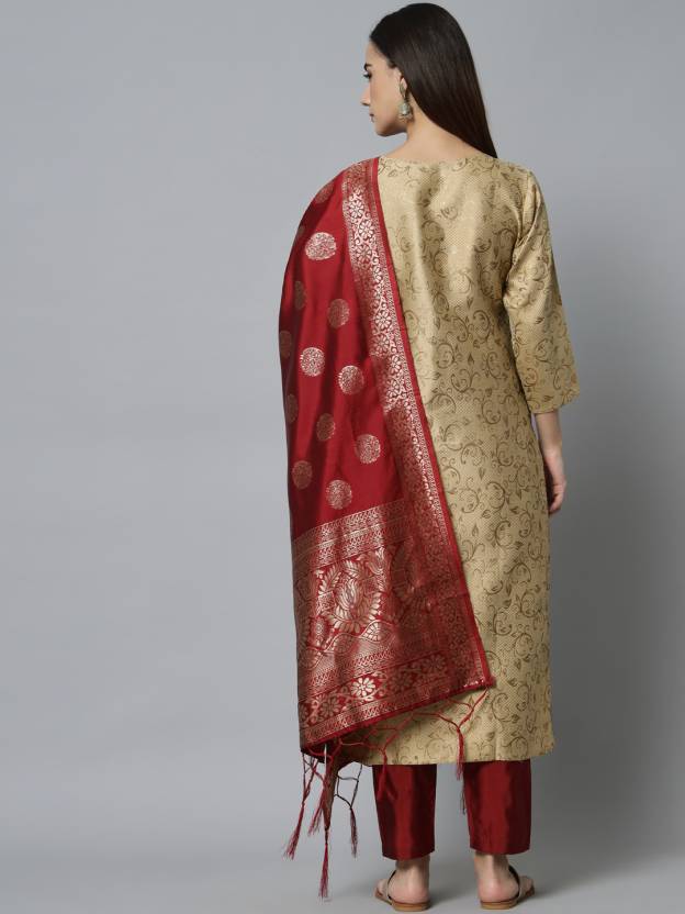 Women Cotton Silk Kurta Pant Set