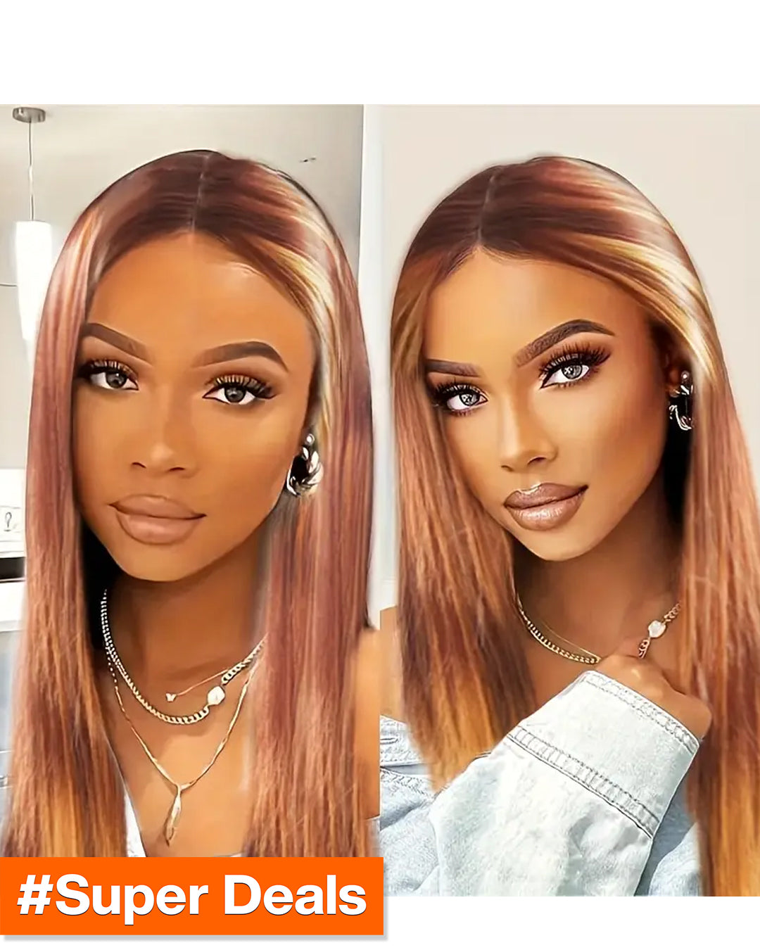 Long Straight Women's Wig Brown to Golden | Delivery: 5 to 10 business days | Limited stocks available | Hurry before Sold Out