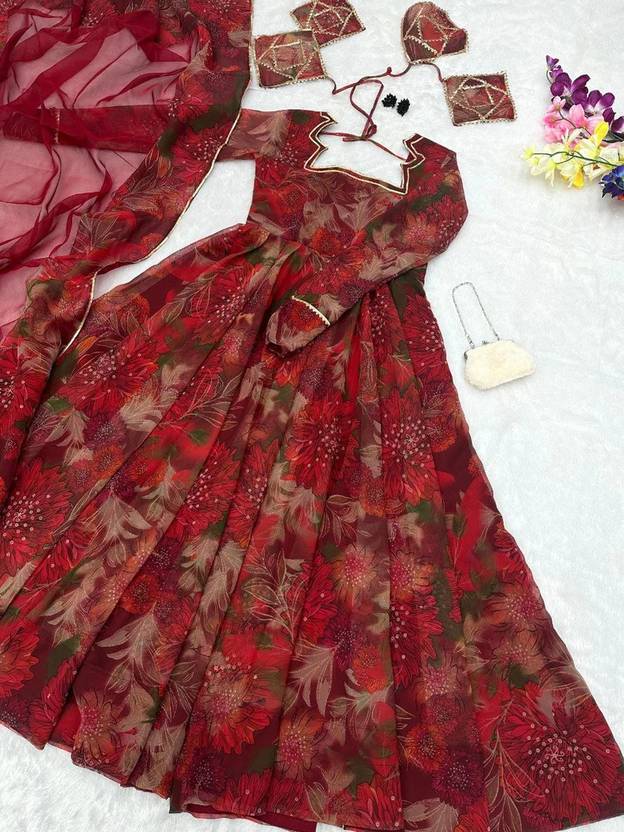 Women Georgette Kurta Palazzo Dupatta Set | Delivery: 10 to 12 business days | Limited stocks available