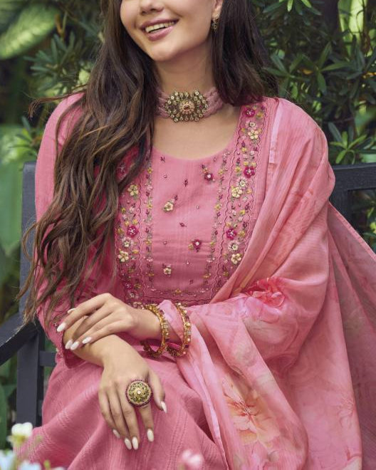 Women Pure Cotton Kurta Pant Dupatta Set-KYAMSTORE