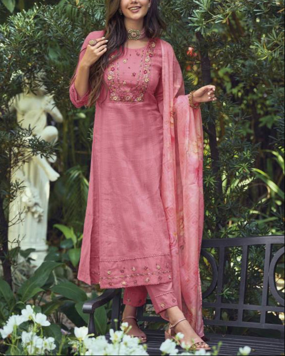 Women Pure Cotton Kurta Pant Dupatta Set-KYAMSTORE