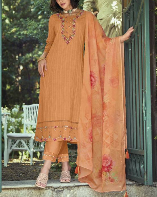 Women Pure Cotton Kurta Pant Dupatta Set-KYAMSTORE