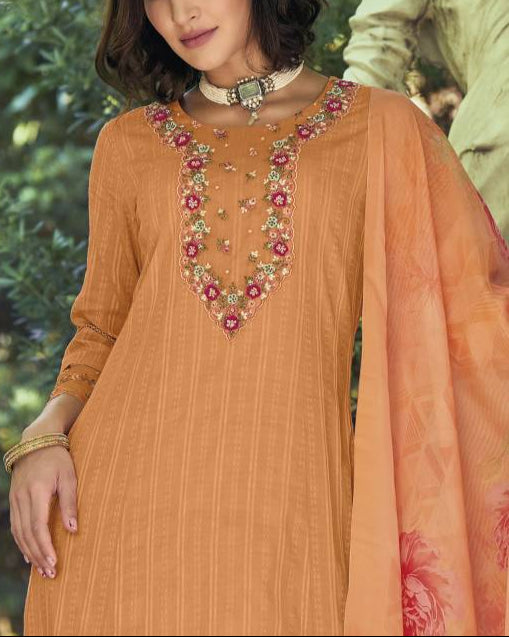 Women Pure Cotton Kurta Pant Dupatta Set-KYAMSTORE