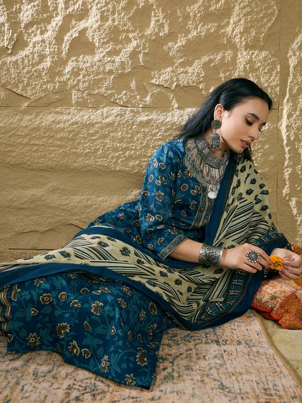 Women Pure Cotton Kurta Salwar Dupatta Set | Delivery: 10 to 12 business days | Limited stocks available