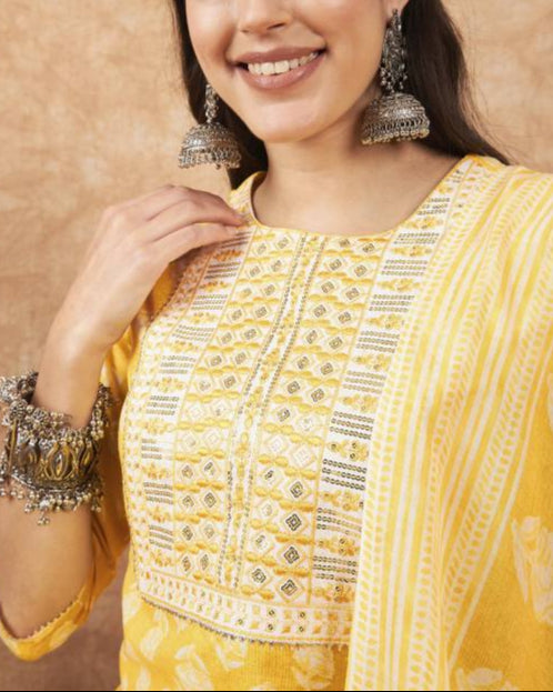 Women Pure Cotton Kurta Pant Set-KYAMSTORE