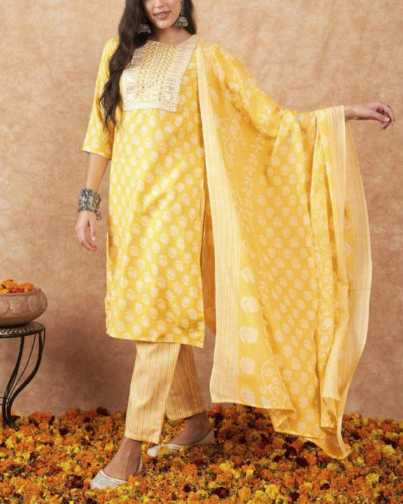 Women Pure Cotton Kurta Pant Set-KYAMSTORE