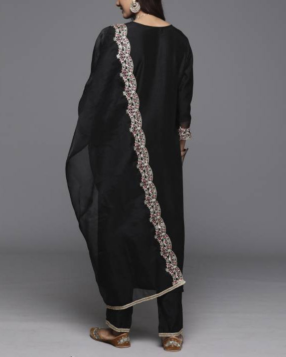 Women Viscose Rayon Kurta Pant Dupatta Set-KYAMSTORE