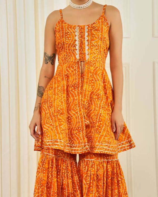 Women Pure Cotton Kurta Sharara Set-KYAMSTORE
