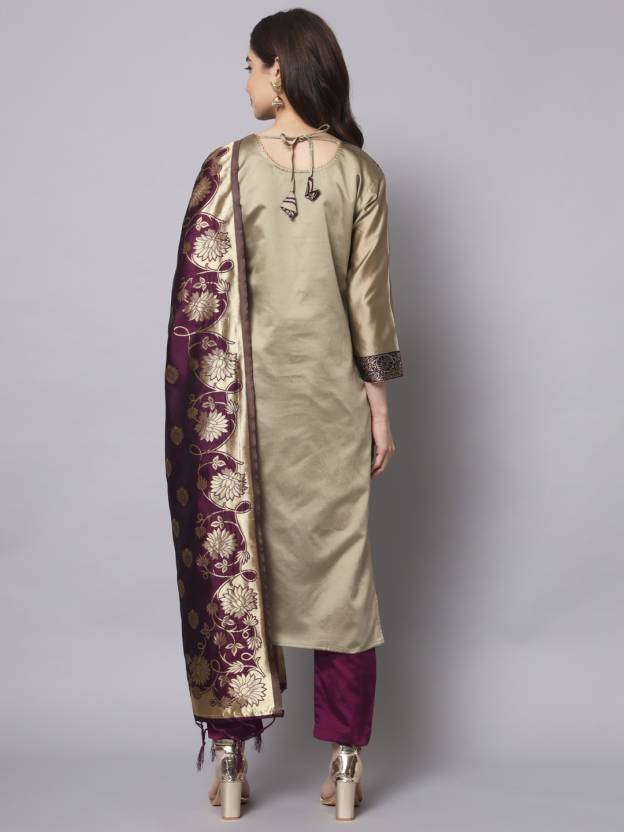 Women Cotton Silk Kurta Pant Set