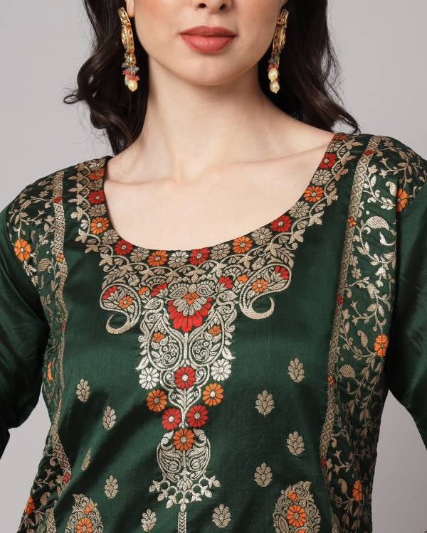 Women Cotton Silk Kurta Pant Dupatta Set-KYAMSTORE