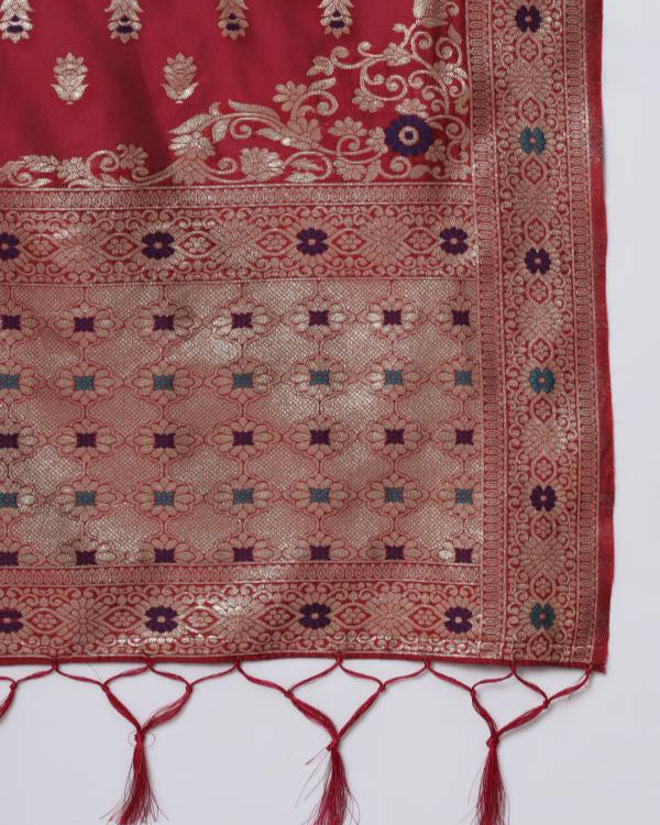 Women Cotton Silk Kurta Pant Dupatta Set-KYAMSTORE