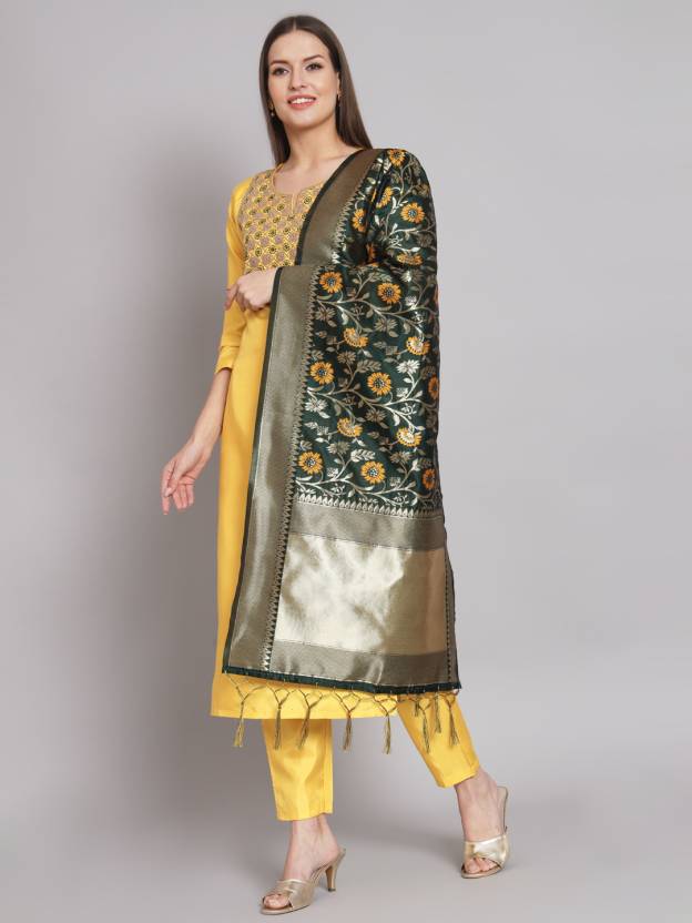 Women Silk Blend Kurta Pant Set