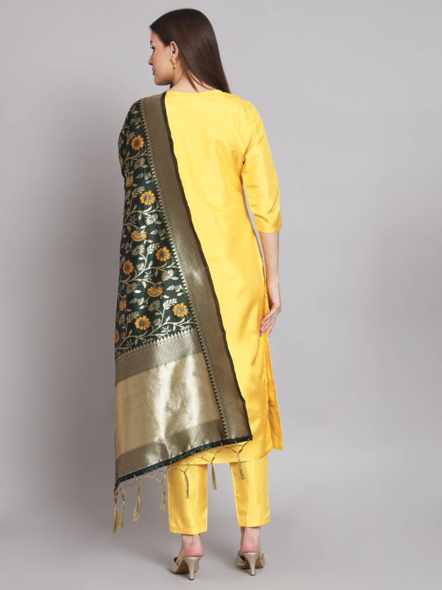 Women Silk Blend Kurta Pant Set