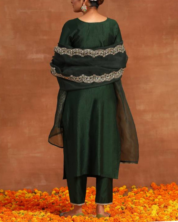Women Viscose Rayon Kurta Pant Dupatta Set-KYAMSTORE
