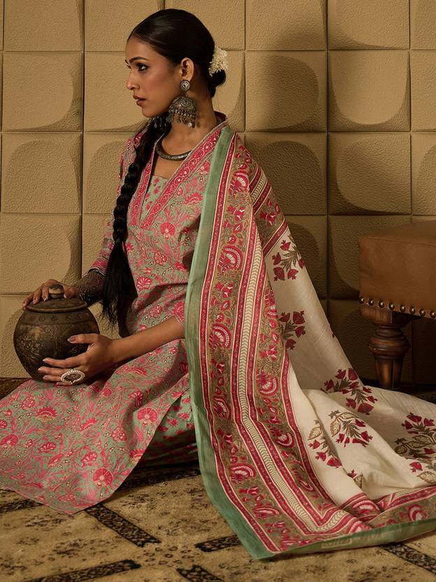 Women Pure Cotton Kurta Salwar Dupatta Set | Delivery: 10 to 12 business days | Limited stocks available