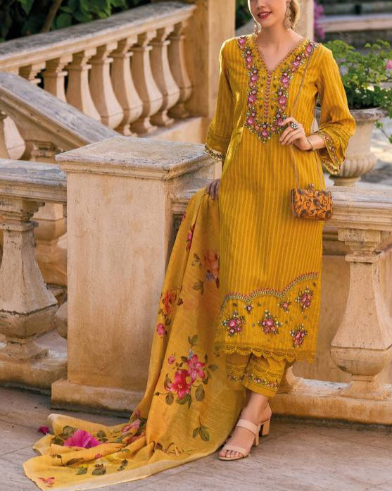 Women Pure Cotton Kurta Pant Dupatta Set-KYAMSTORE