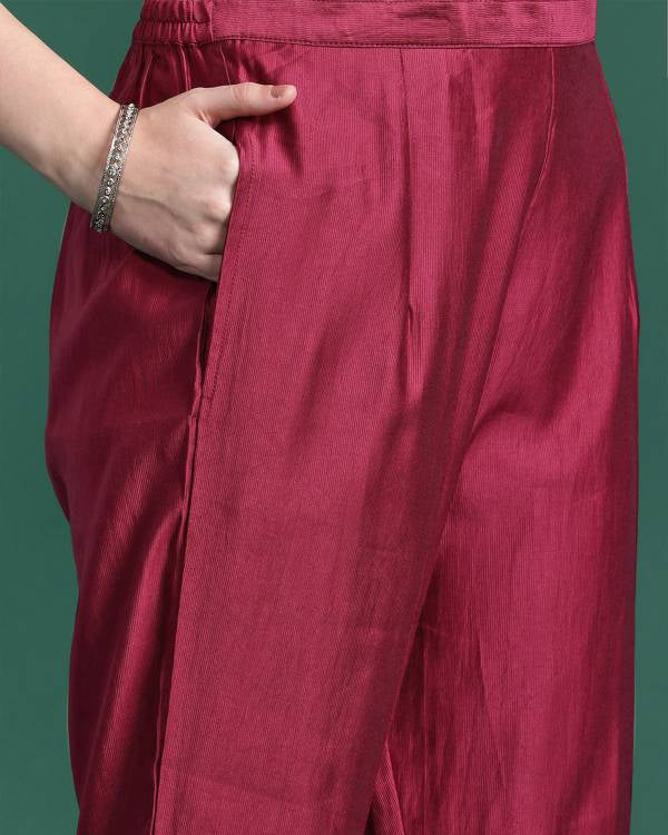 Women Viscose Rayon Kurta Pant Dupatta Set-KYAMSTORE