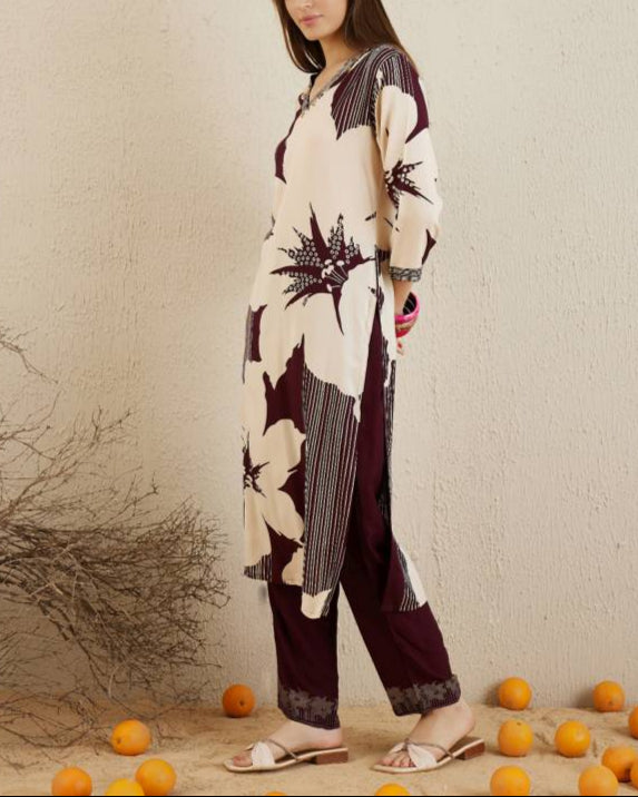 Women Viscose Rayon Kurta Pant Set-KYAMSTORE