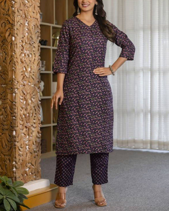 Women Viscose Rayon Kurta Pant Dupatta Set-KYAMSTORE
