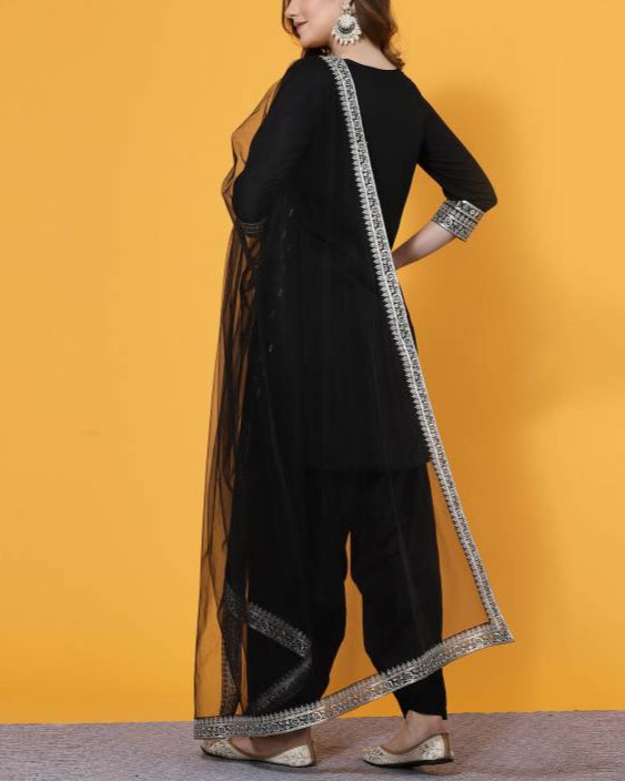 Women Viscose Rayon Kurta Patiala Set-KYAMSTORE
