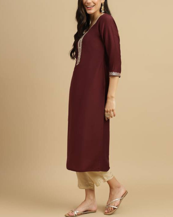 Women Silk Blend Kurta Pant Dupatta Set-KYAMSTORE