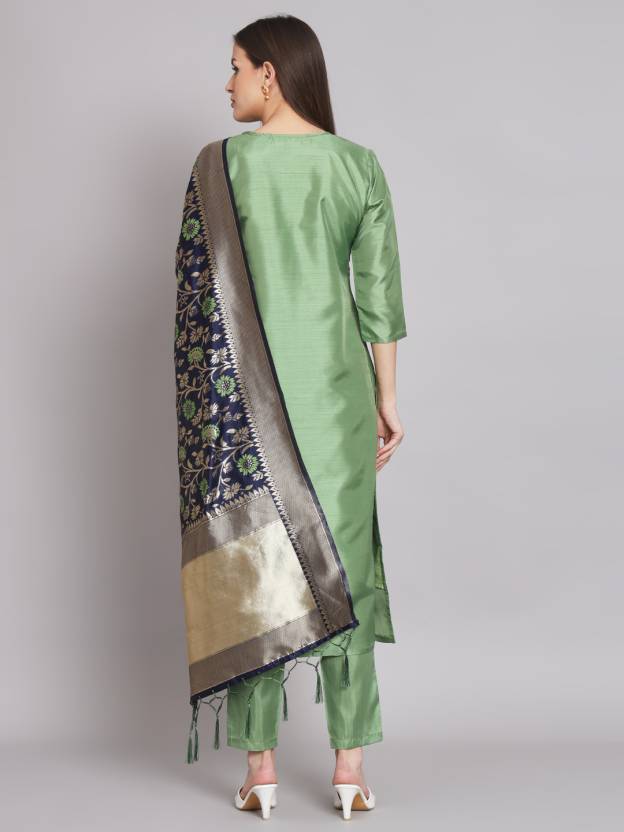 Women Silk Blend Kurta Pant Set