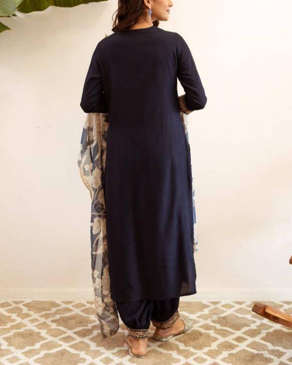 Women Viscose Rayon Kurta Salwar Dupatta Set-KYAMSTORE