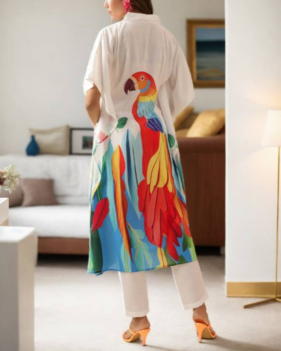 Women Cotton Blend Kaftan Pant Set-KYAMSTORE