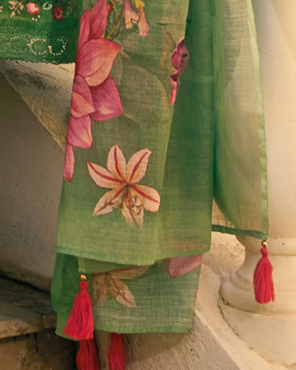 Women Pure Cotton Kurta Pant Dupatta Set-KYAMSTORE