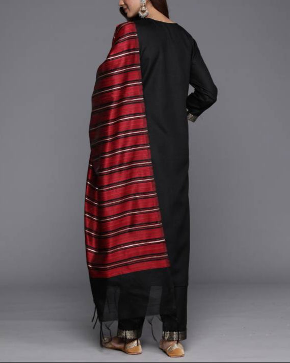 Women Pure Cotton Kurta Pant Dupatta Set-KYAMSTORE
