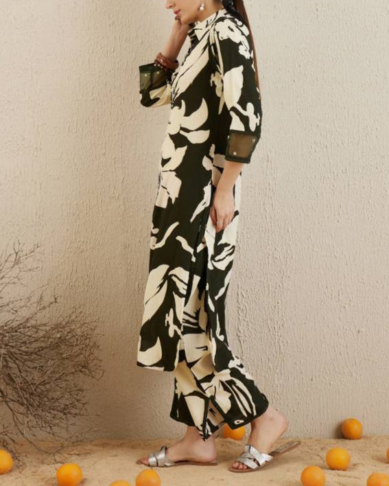 Women Viscose Rayon Kurta Pant Set-KYAMSTORE