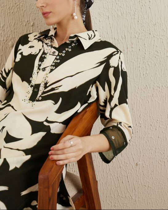 Women Viscose Rayon Kurta Pant Set-KYAMSTORE