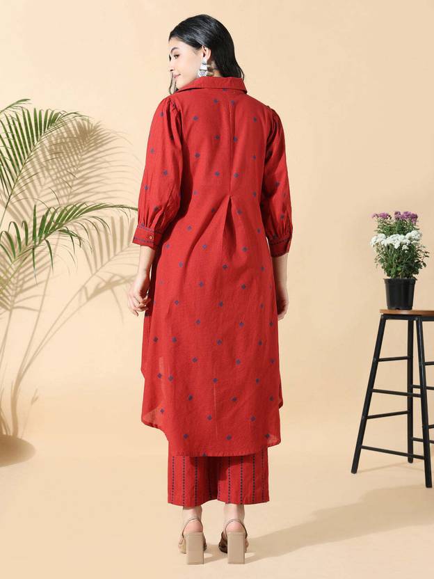 Women Cotton Blend Kurta Pant Set | Delivery: 10 to 12 business days | Limited stocks available