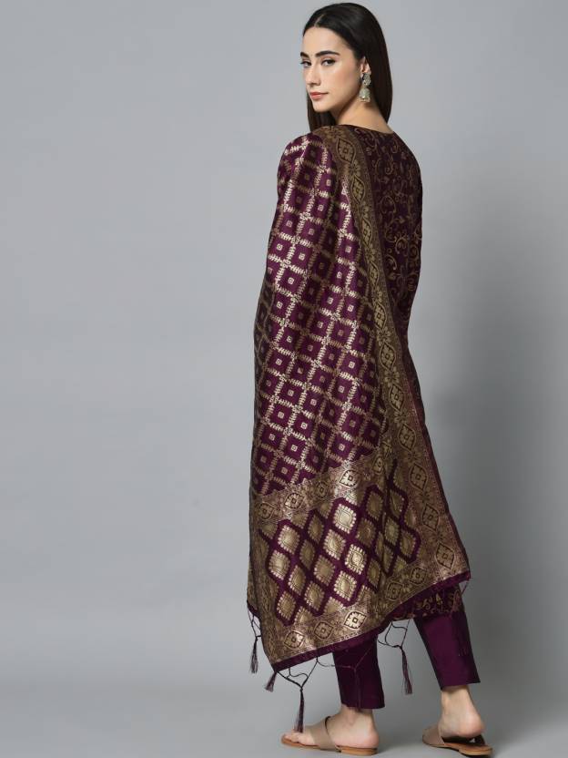 Women Cotton Silk Kurta Pant Set