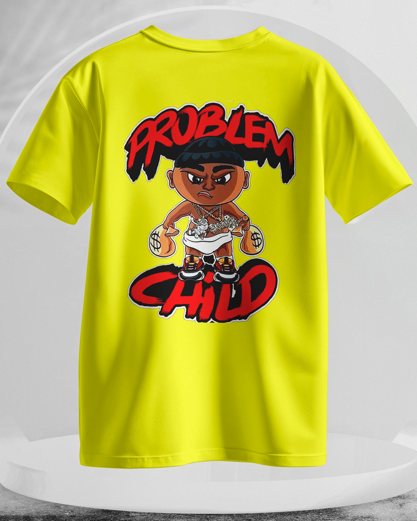 Problem Child - Men Stylish Back Printed T-Shirts – (Regular)