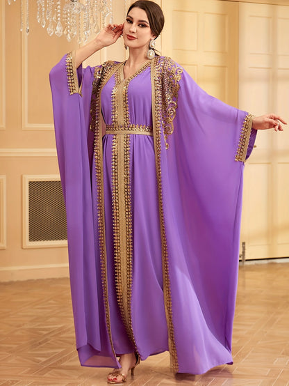 Middle Eastern Muslim Lace Weft Vest Dress | Delivery: 7 to 10 business days | Limited stocks available | Hurry before Sold Out