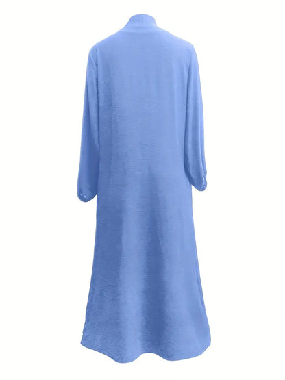 Women'S Middle East Muslim Turkey Dubai Solid Color Casual Dress | Delivery: 7 to 10 business days | Limited stocks available | Hurry before Sold Out