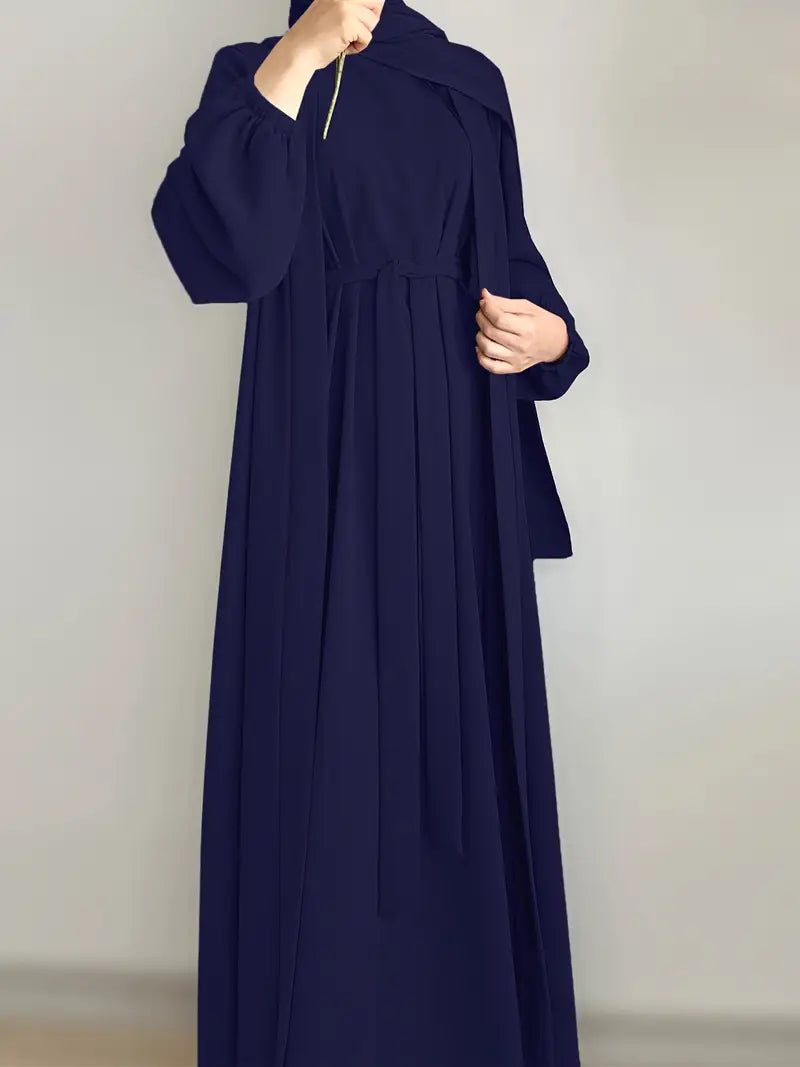 Women'S Middle East Muslim Turkey Dubai Solid Color Casual Dress | Delivery: 7 to 10 business days | Limited stocks available | Hurry before Sold Out