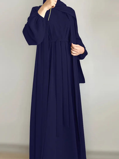Women'S Middle East Muslim Turkey Dubai Solid Color Casual Dress | Delivery: 7 to 10 business days | Limited stocks available | Hurry before Sold Out